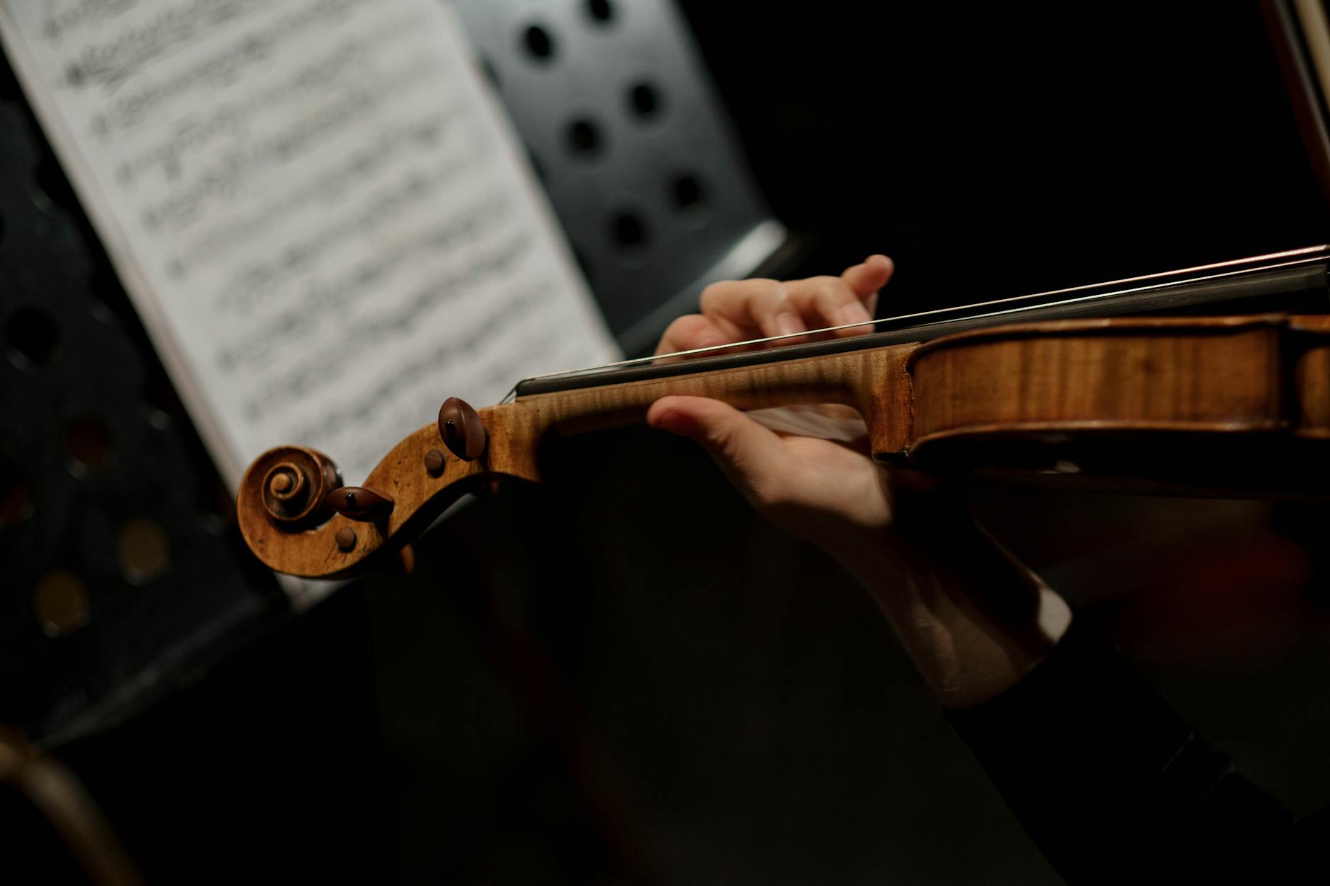 a person playing violin